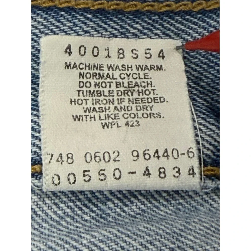 Vintage Levis 550 Relaxed Fit Tapered Leg Blue Denim Jeans Sz 38x30 (EE31) y2k